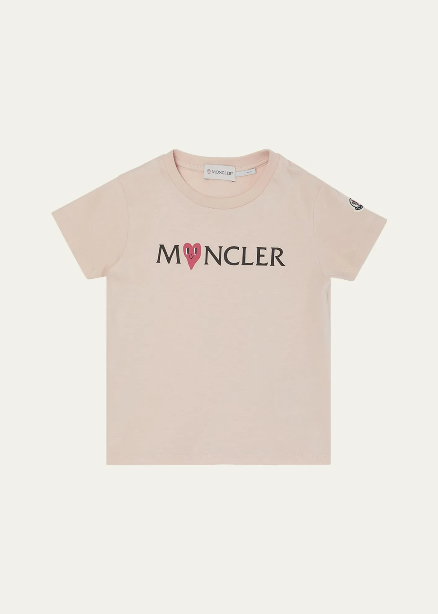 MonclerGirl's Heart Logo-Print Short-Sleeve T-Shirt, Size 8-10
