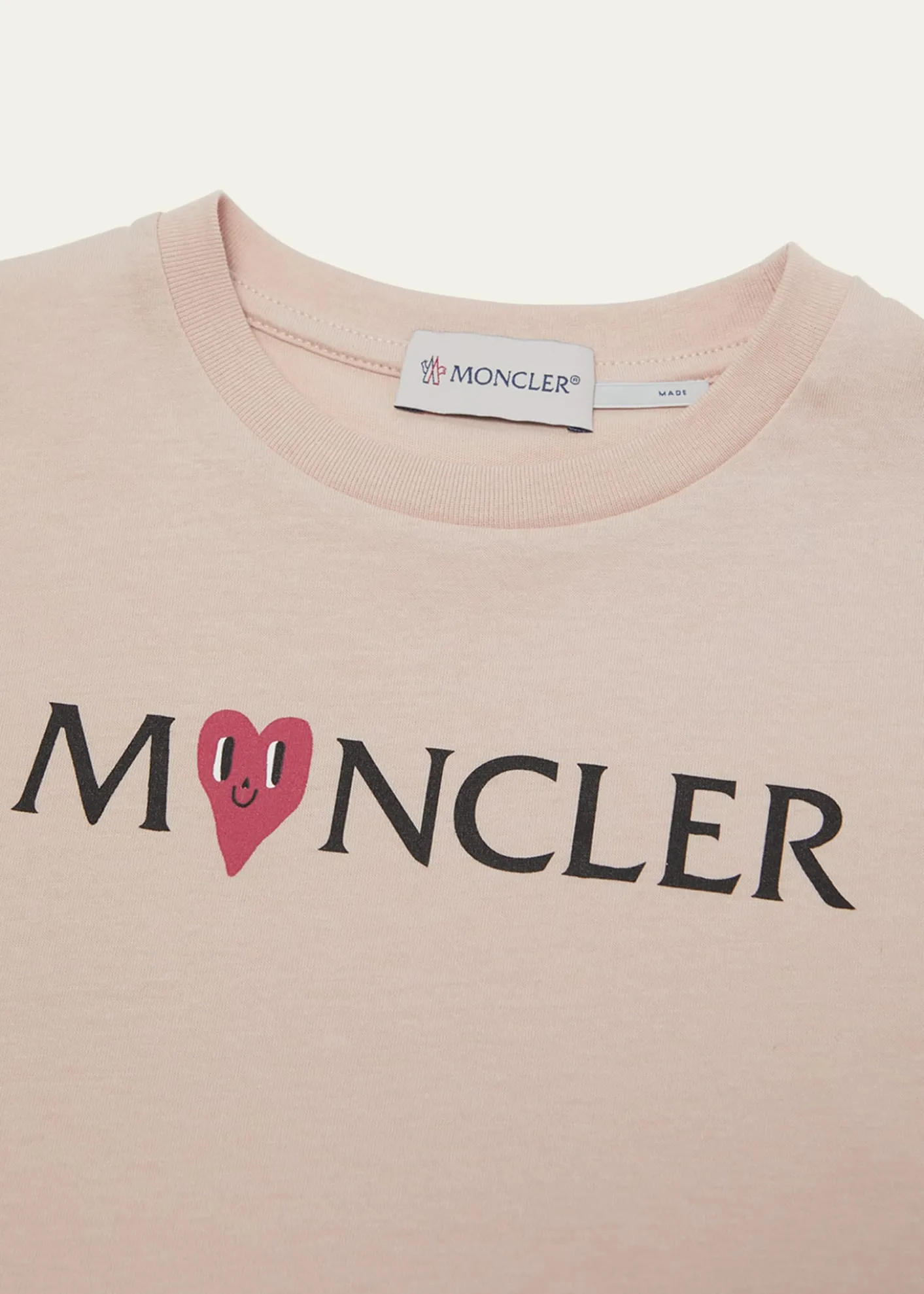 MonclerGirl's Heart Logo-Print Short-Sleeve T-Shirt, Size 8-10