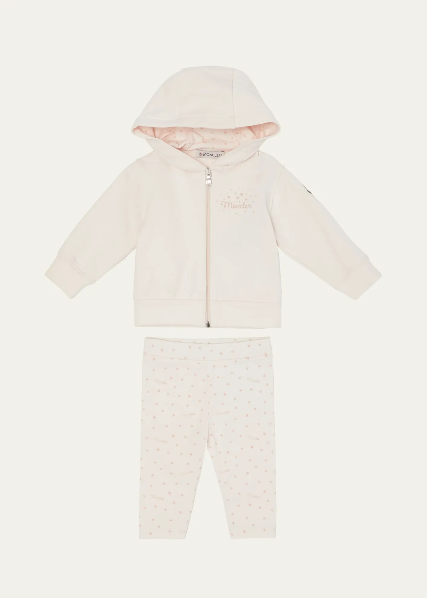 MonclerGirl's Hoodie & Star-Print Leggings, Size 1M-3