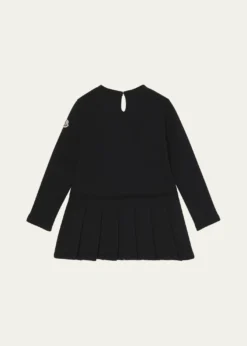 MonclerGirl's Logo Detail Pleated Sweatshirt Dress, Size 8-10