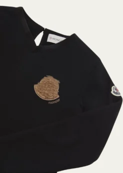 MonclerGirl's Logo Detail Pleated Sweatshirt Dress, Size 12-14