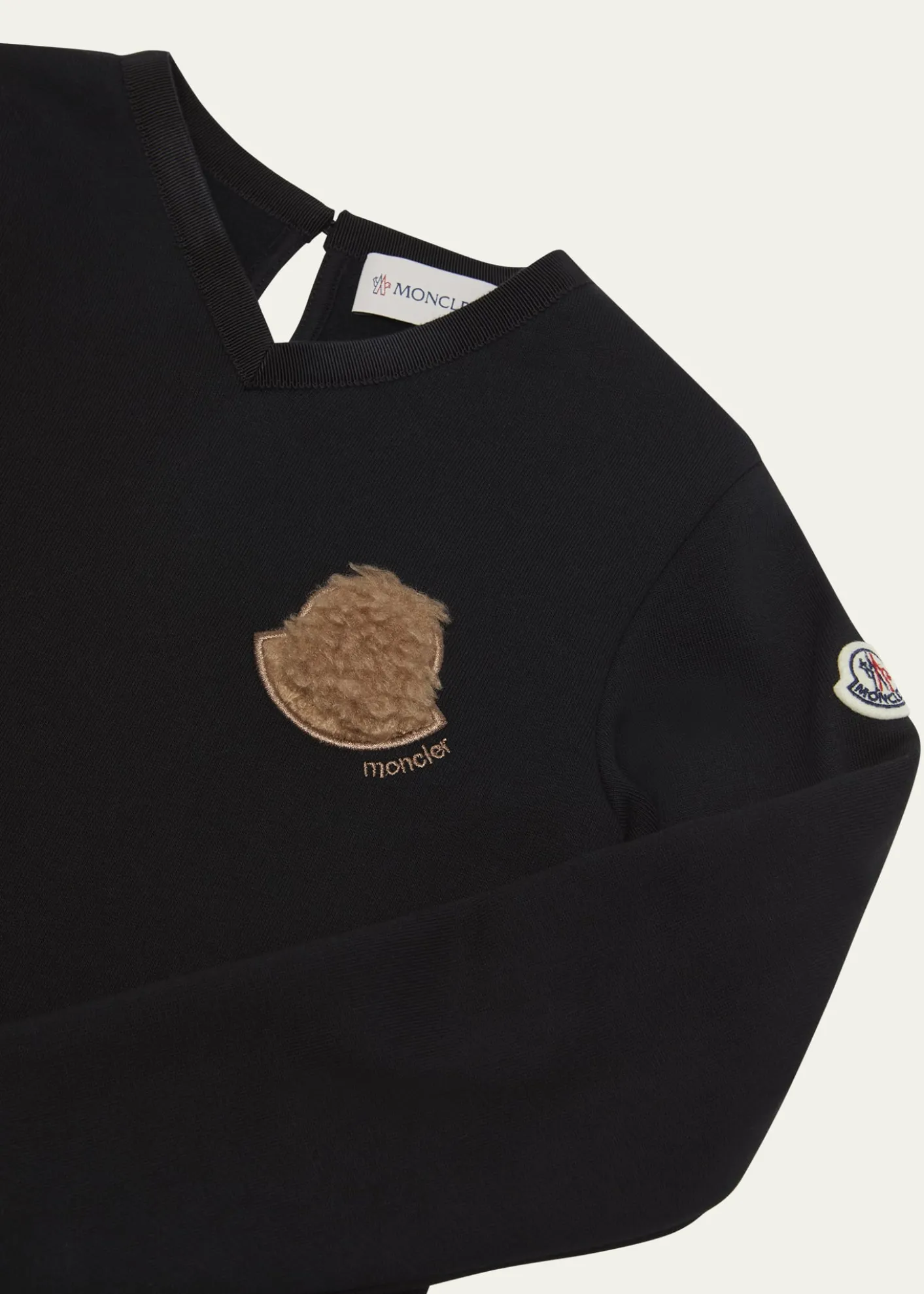 MonclerGirl's Logo Detail Pleated Sweatshirt Dress, Size 12-14
