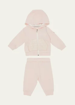 MonclerGirl's Two-Piece Logo-Embroidered Set, Size 3M-3