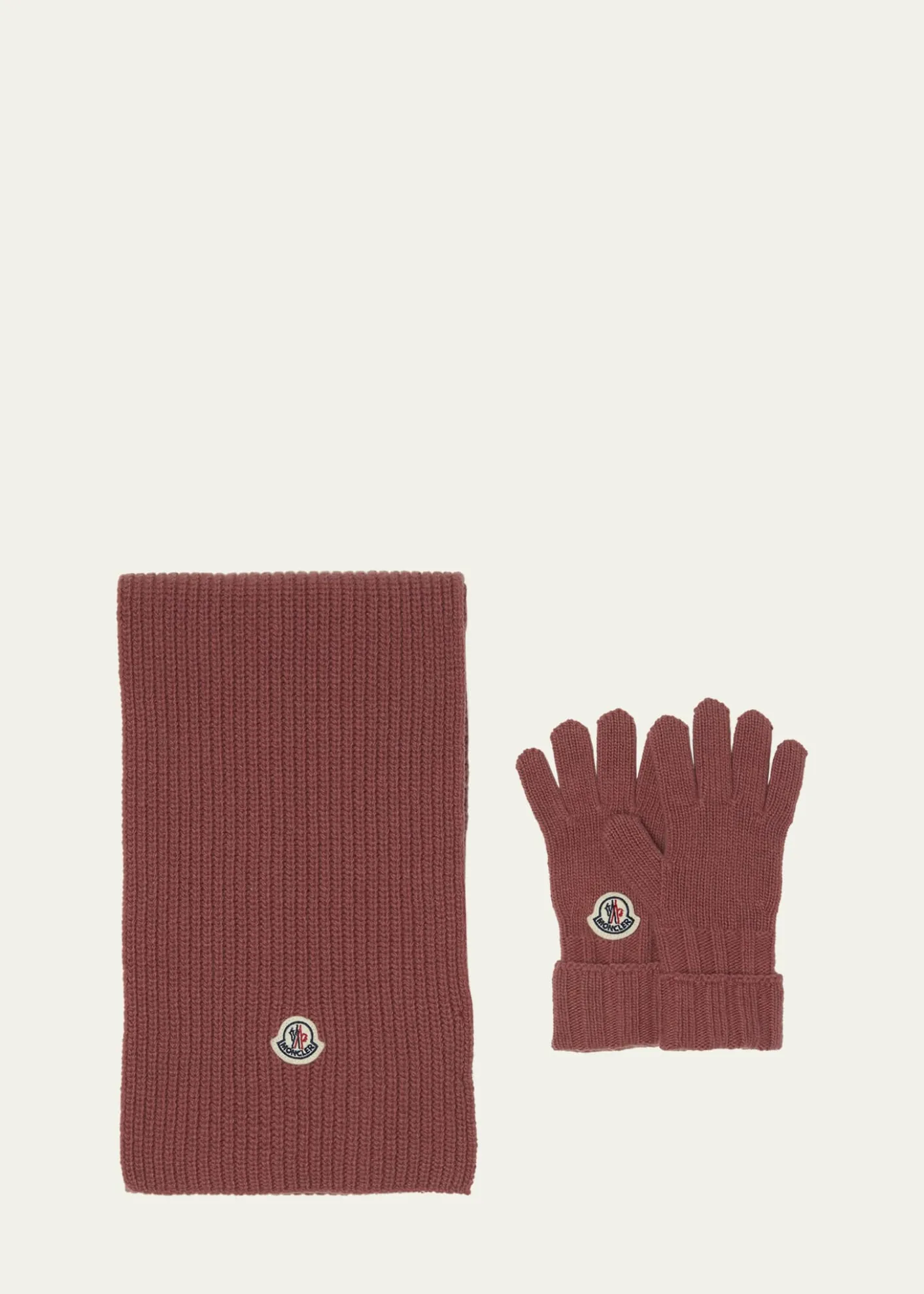 MonclerGirl's Virgin Wool Scarf & Gloves Set