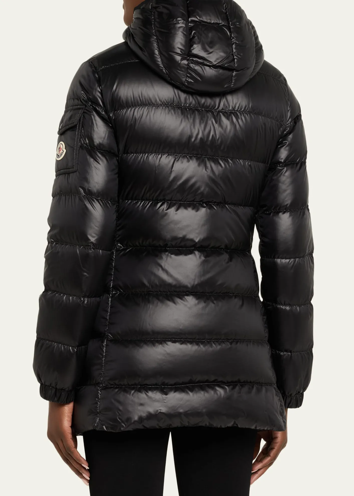 MonclerGlements Hooded Mid-Length Down Jacket