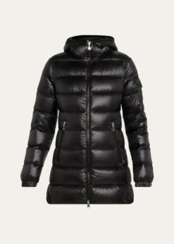 MonclerGlements Hooded Mid-Length Down Jacket