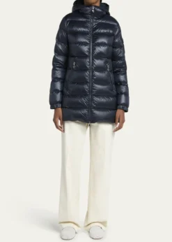 MonclerGlements Hooded Mid-Length Down Jacket