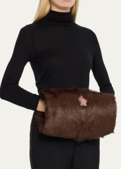 MonclerGoat Shearling Handwarmer with Strap