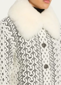 Moncler GrenobleBeille Bomber Jacket with Detachable Shearling Collar