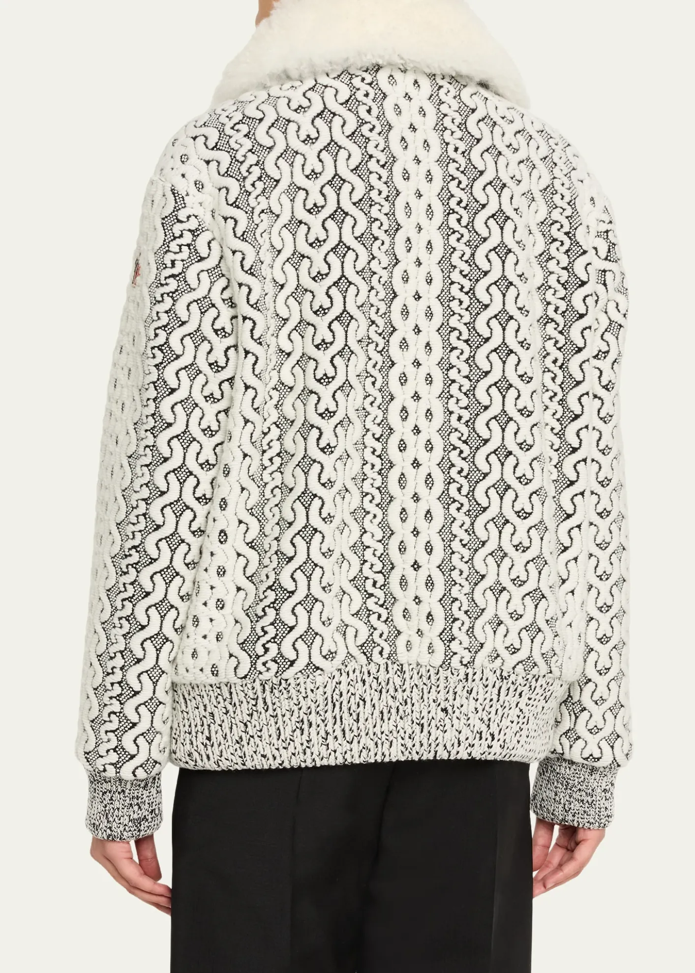 Moncler GrenobleBeille Bomber Jacket with Detachable Shearling Collar