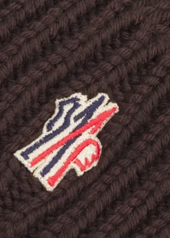 Moncler GrenobleCable-Knit Wool Logo Beanie