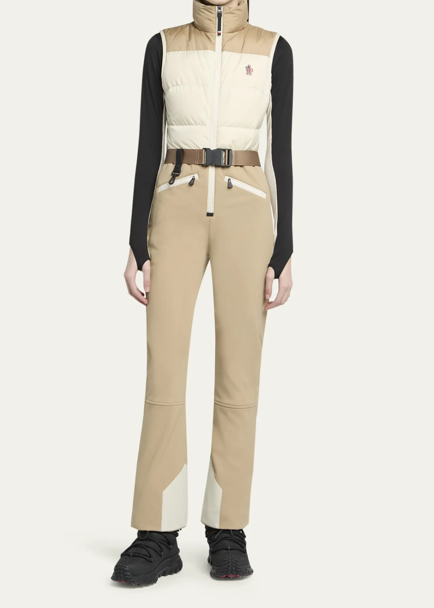 Moncler GrenobleColor-Block Down Ski Suit