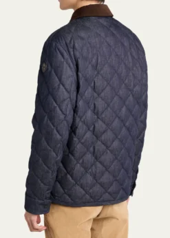 Moncler GrenobleMen's Cotton & Leather Quilted Jacket