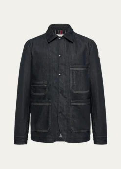 Moncler GrenobleMen's Haderu Denim Shirt Jacket