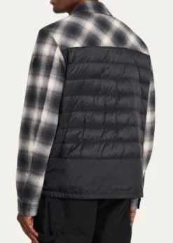 Moncler GrenobleMen's Plaid Mixed-Media Jacket