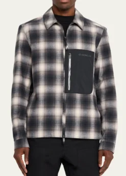 Moncler GrenobleMen's Plaid Mixed-Media Jacket