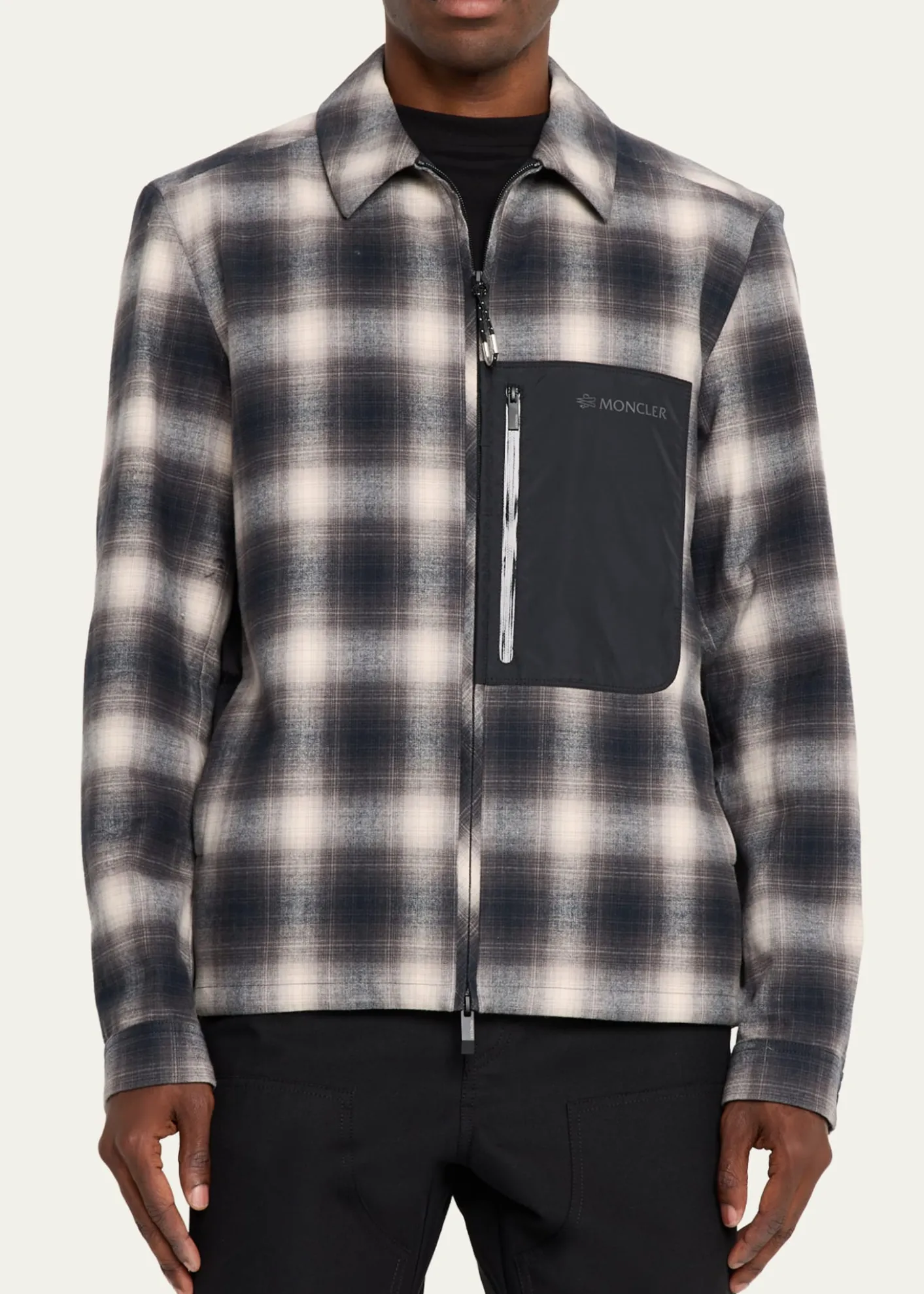 Moncler GrenobleMen's Plaid Mixed-Media Jacket