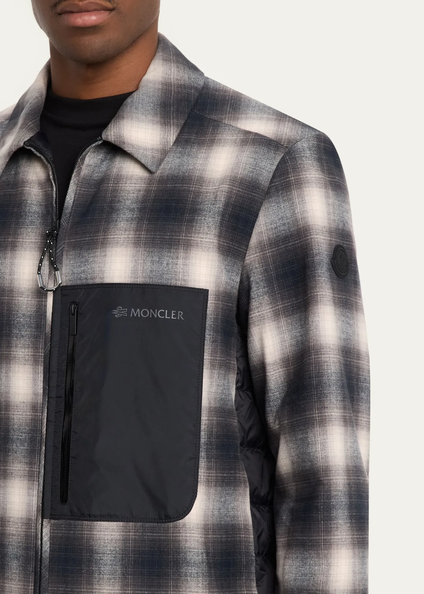 Moncler GrenobleMen's Plaid Mixed-Media Jacket
