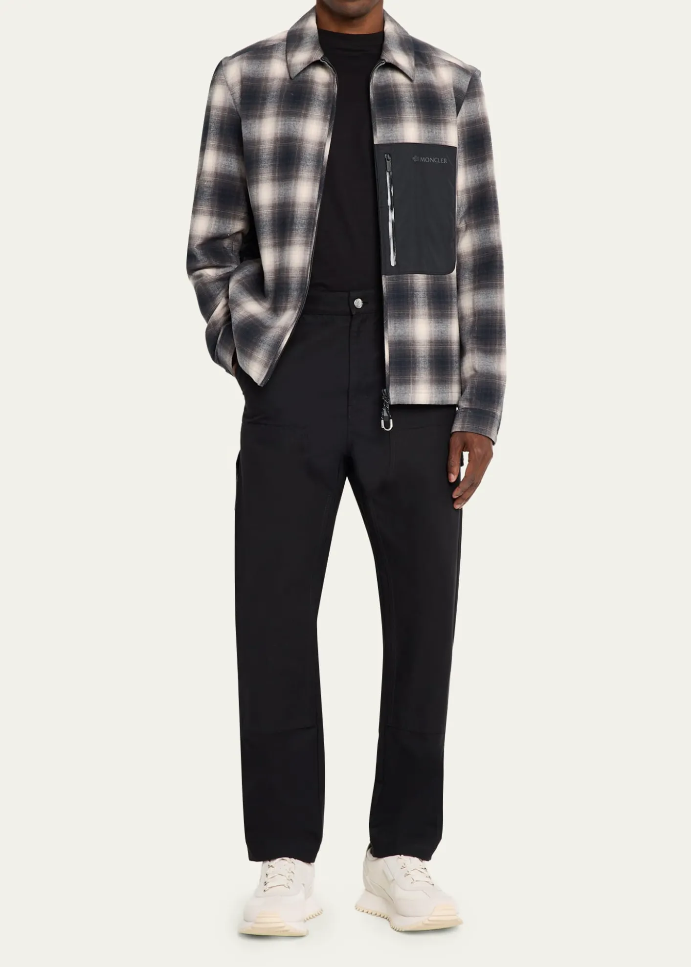 Moncler GrenobleMen's Plaid Mixed-Media Jacket