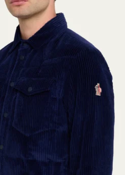 Moncler GrenobleMen's Snap-Front Shirt Jacket
