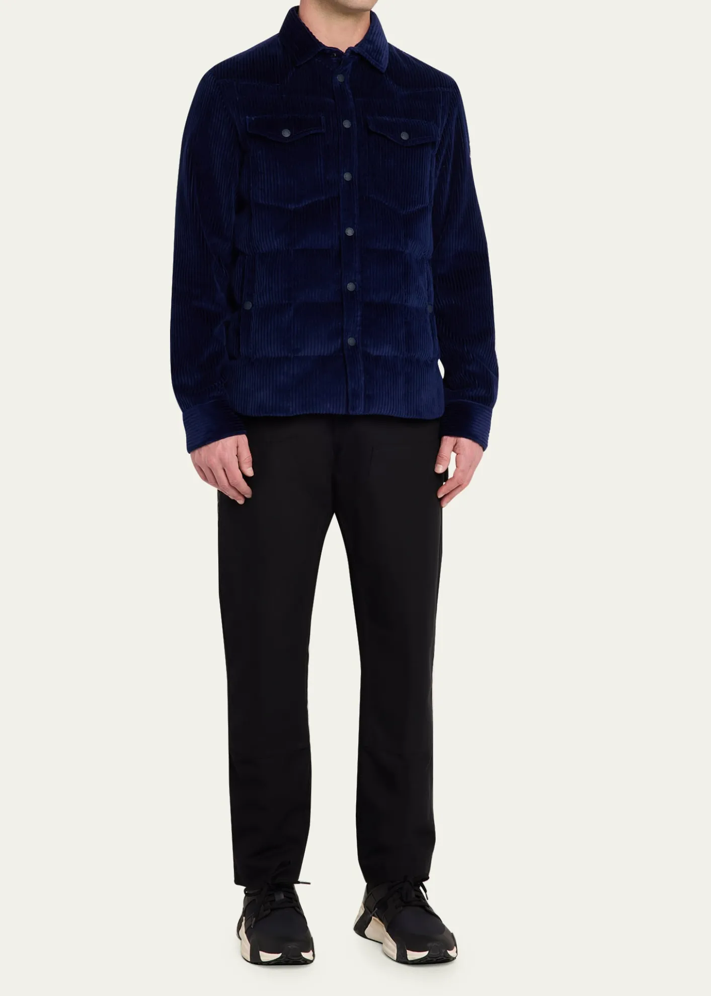 Moncler GrenobleMen's Snap-Front Shirt Jacket