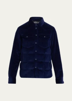 Moncler GrenobleMen's Snap-Front Shirt Jacket