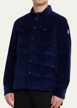 Moncler GrenobleMen's Snap-Front Shirt Jacket