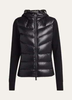 Moncler GrenoblePadded Down Zip-Up Hoodie Cardigan