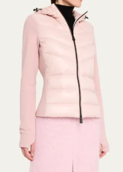 Moncler GrenoblePuffer Polar Fleece Zip-Up Cardigan