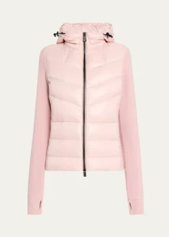 Moncler GrenoblePuffer Polar Fleece Zip-Up Cardigan