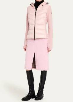 Moncler GrenoblePuffer Polar Fleece Zip-Up Cardigan