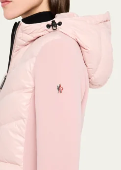 Moncler GrenoblePuffer Polar Fleece Zip-Up Cardigan