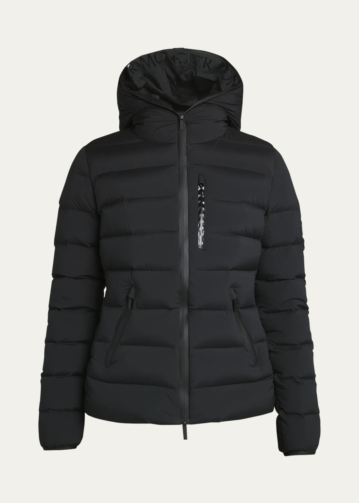 MonclerHerbe Stretch Nylon Hooded Puffer Jacket