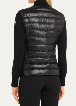 MonclerHybrid Puffer Wool Cardigan