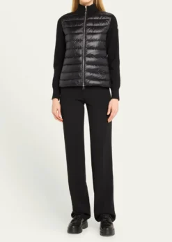 MonclerHybrid Puffer Wool Cardigan