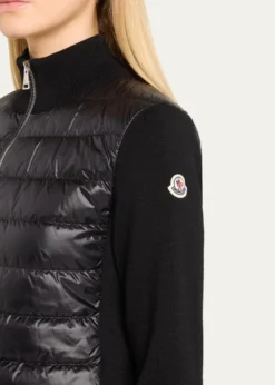 MonclerHybrid Puffer Wool Cardigan