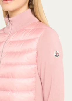 MonclerHybrid Puffer Wool Cardigan