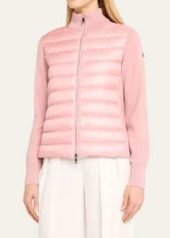 MonclerHybrid Puffer Wool Cardigan