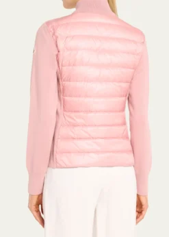 MonclerHybrid Puffer Wool Cardigan