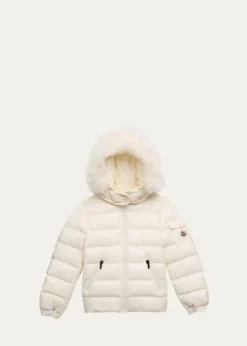 MonclerKids Bady Faux Fur Quilted Jacket, Size 4-6