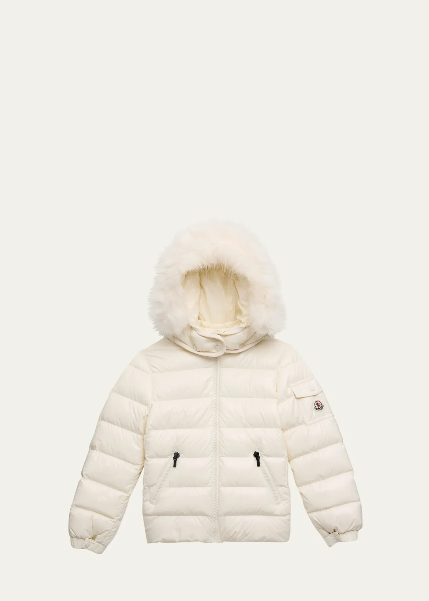 MonclerKids Bady Faux Fur Quilted Jacket, Size 4-6