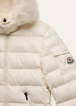 Moncler Kids Bady Faux Fur Quilted Jacket, Size 8-14