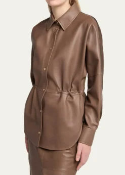 MonclerLeather & Nylon Shirt