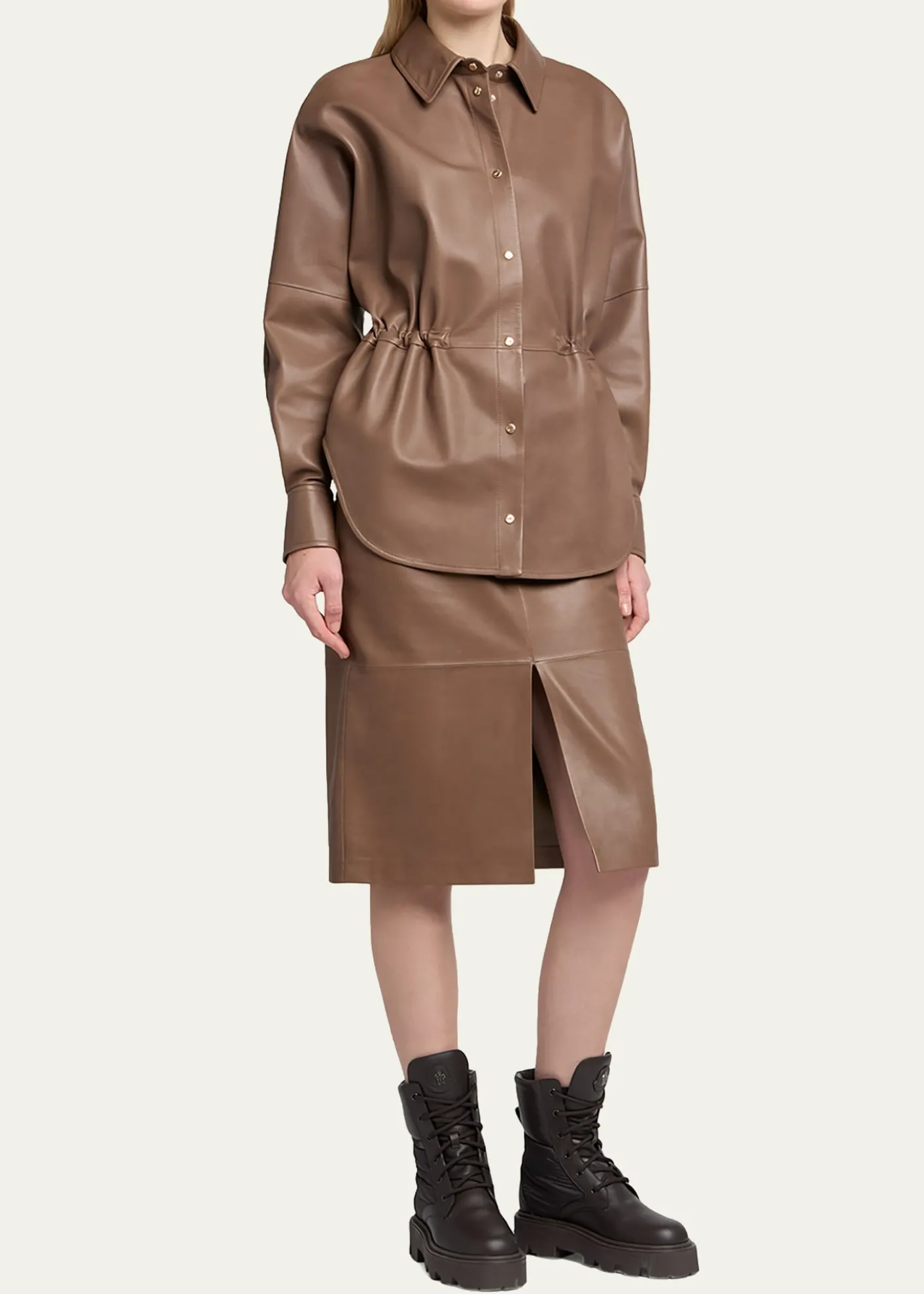 MonclerLeather Pencil Skirt