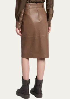 MonclerLeather Pencil Skirt