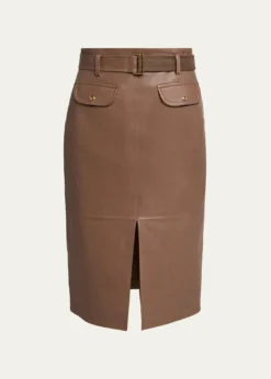 MonclerLeather Pencil Skirt