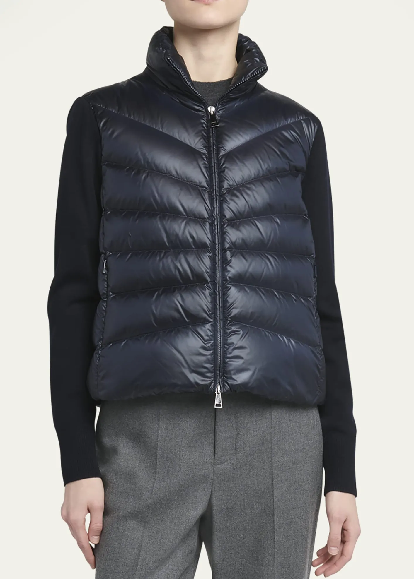 MonclerLightweight Wool Puffer Cardigan