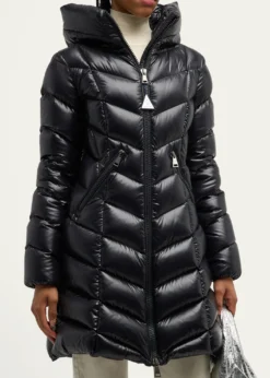 MonclerMarus Long Chevron-Quilted Jacket