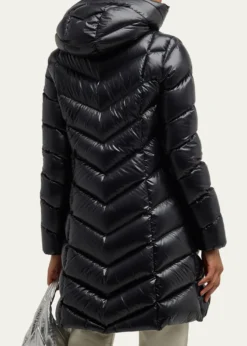 MonclerMarus Long Chevron-Quilted Jacket