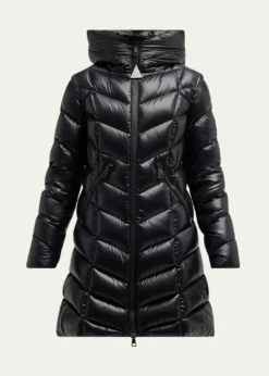 MonclerMarus Long Chevron-Quilted Jacket